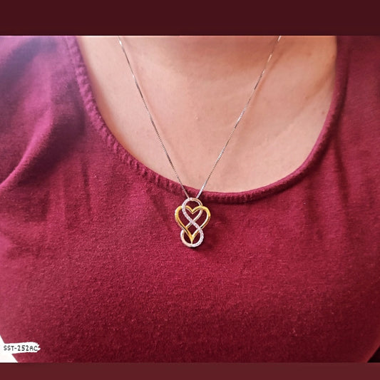 SST 252RC | INTERLOCKED HEART DIAMOND MANGALSUTRA