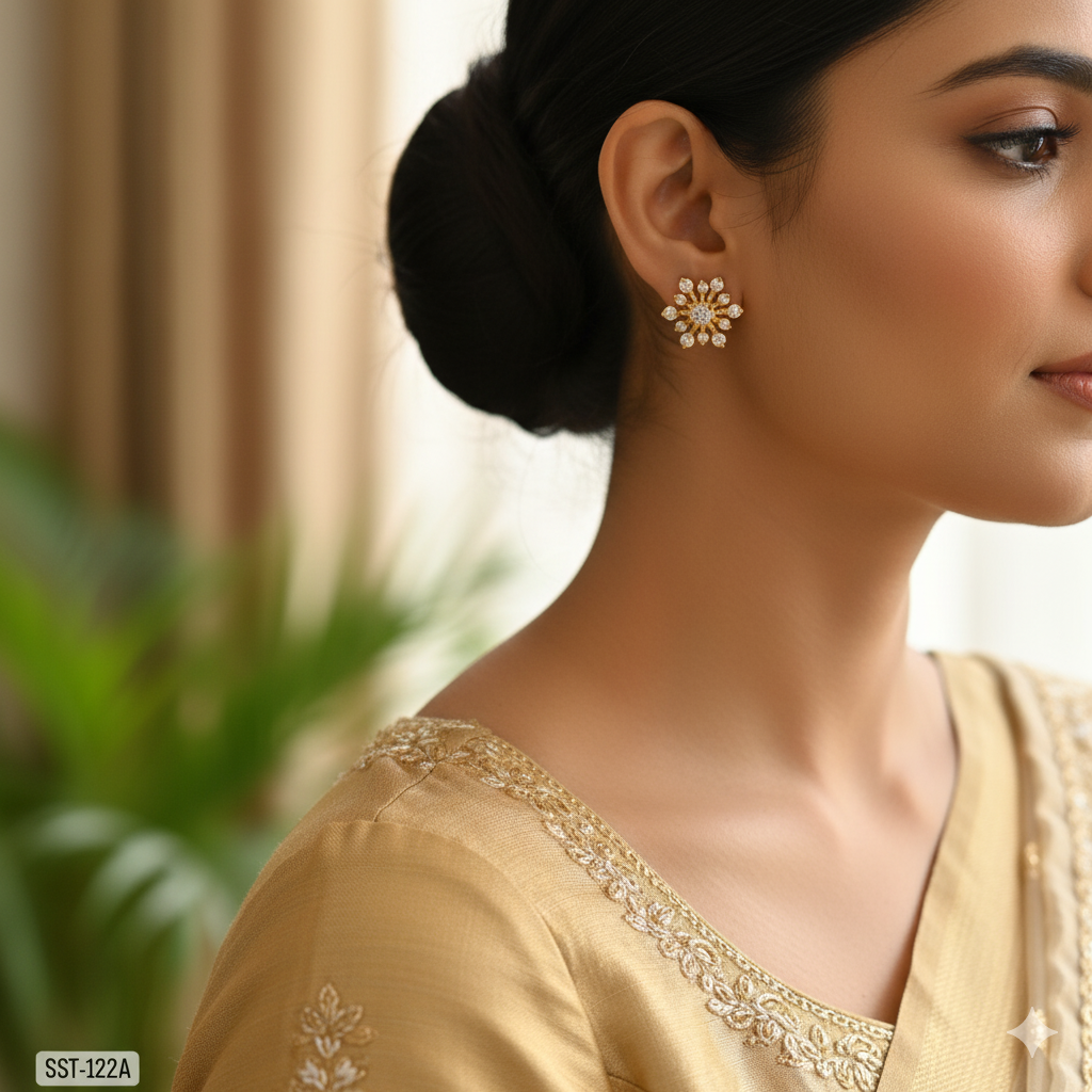 SST 122A | FLOWER ZIRCON STUDS