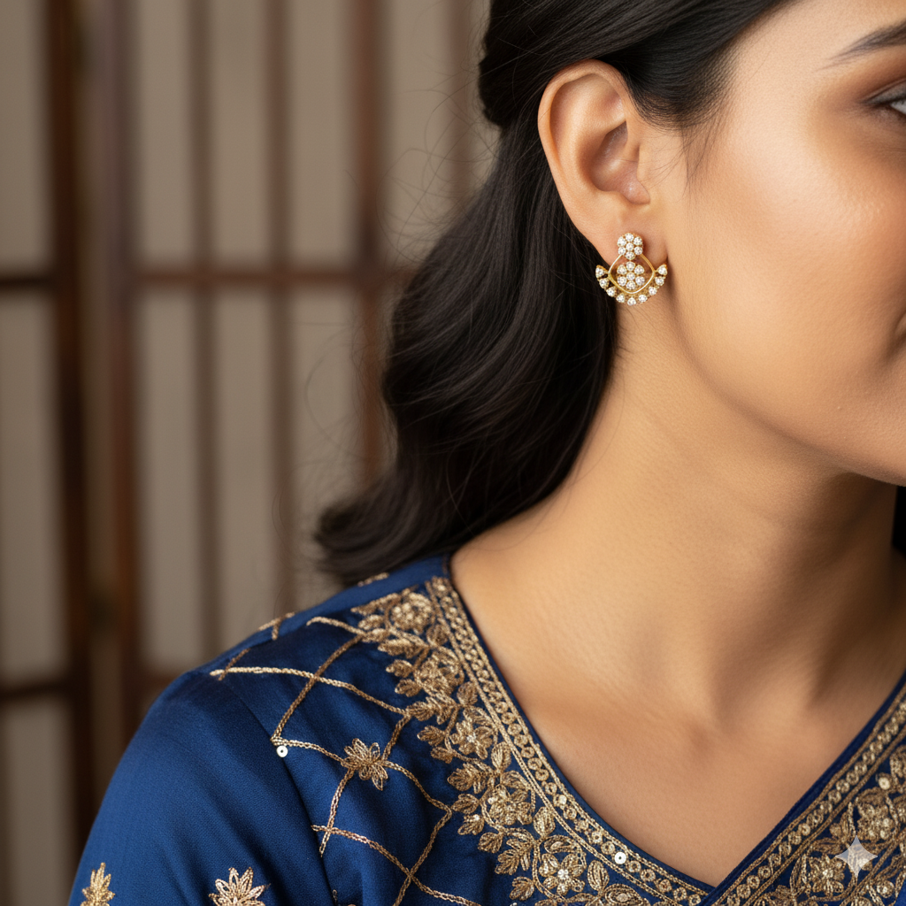 SST 228 | FLORAL DIAMOND CLUSTER EARRINGS