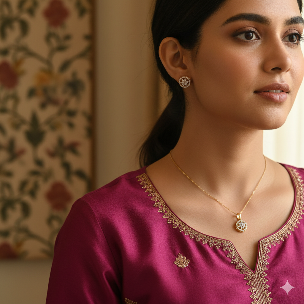 SST 280 | CHARMING CIRCLE PENDANT AND EARRINGS