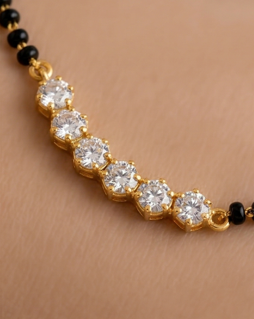 SST 188 | SOLITAIRE BLACK BEADS BRACELET
