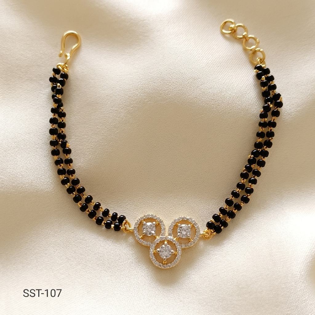 SST 107 | ROUND SEQUENCE DIAMOND MANGALSUTRA BRACELET