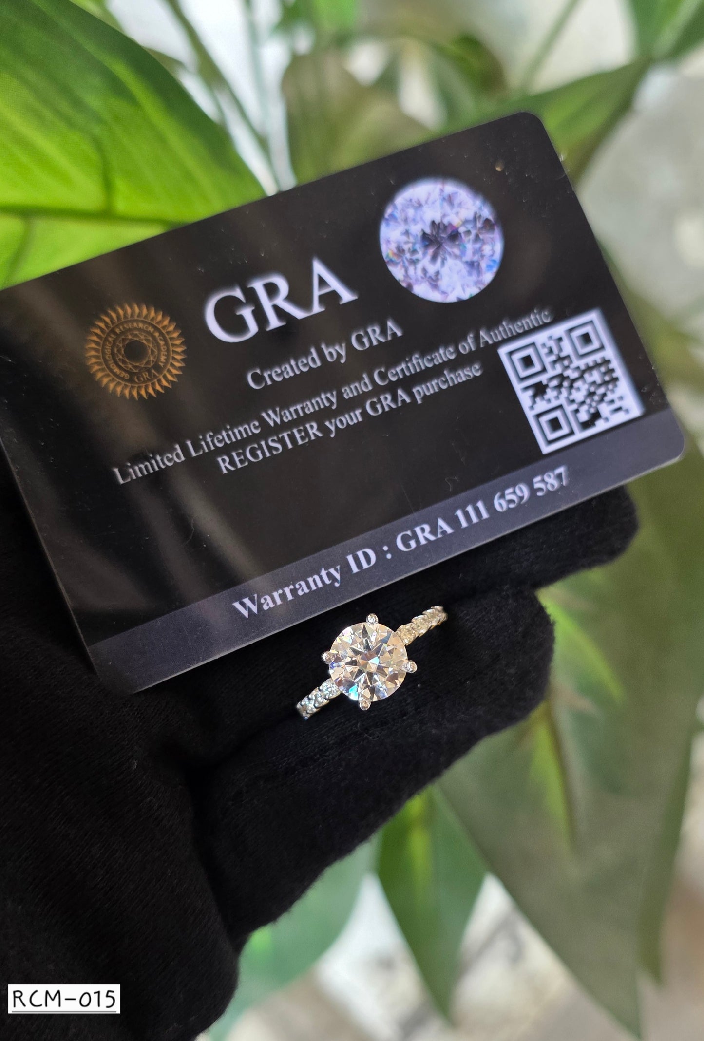 RCM 015 | Certified Moissanite Ring | 925 Silver