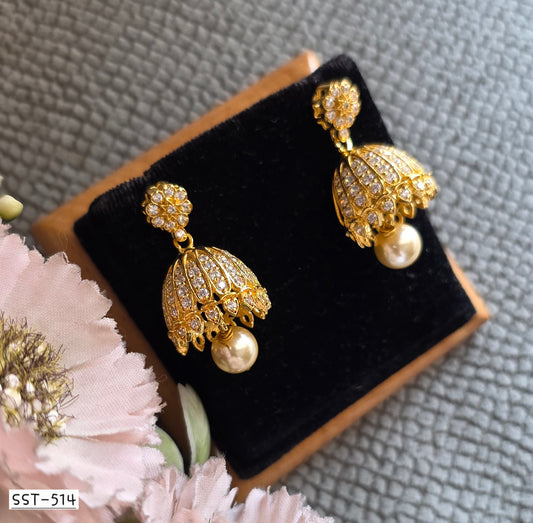 SST 514 | PEARL JEWEL JHUMKA EARRINGS