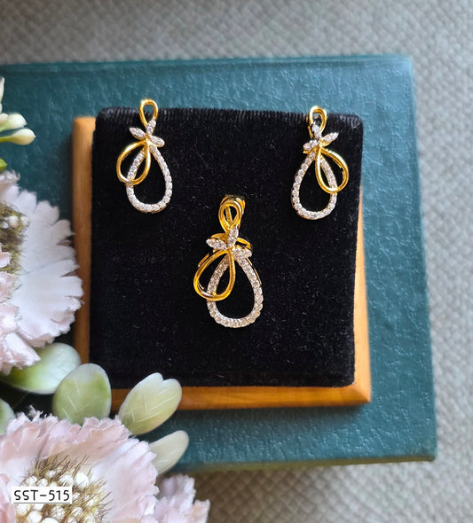 SST 515 | TWIRLING TEARDROP PENDANT SET