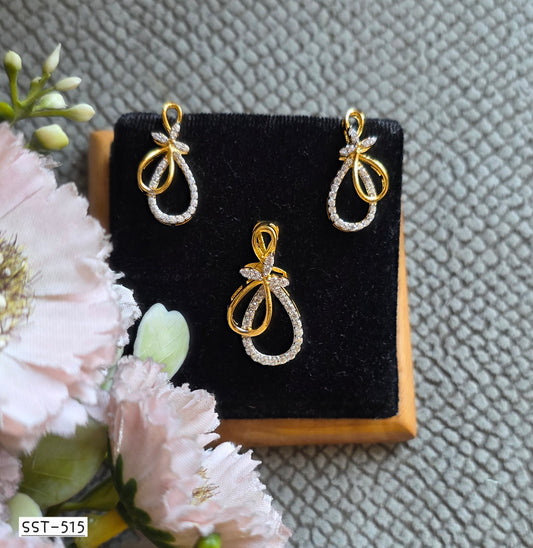 SST 515 | TWIRLING TEARDROP PENDANT SET