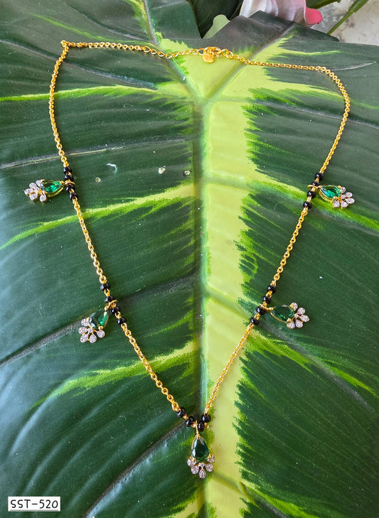 SST 520Green | EMERALD BLOSSOM MANGALSUTRA