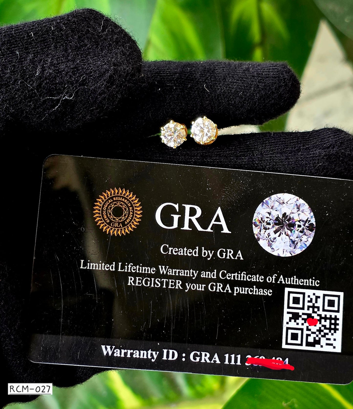 RCM 027 | Certified Moissanite Earrings | 925 Silver