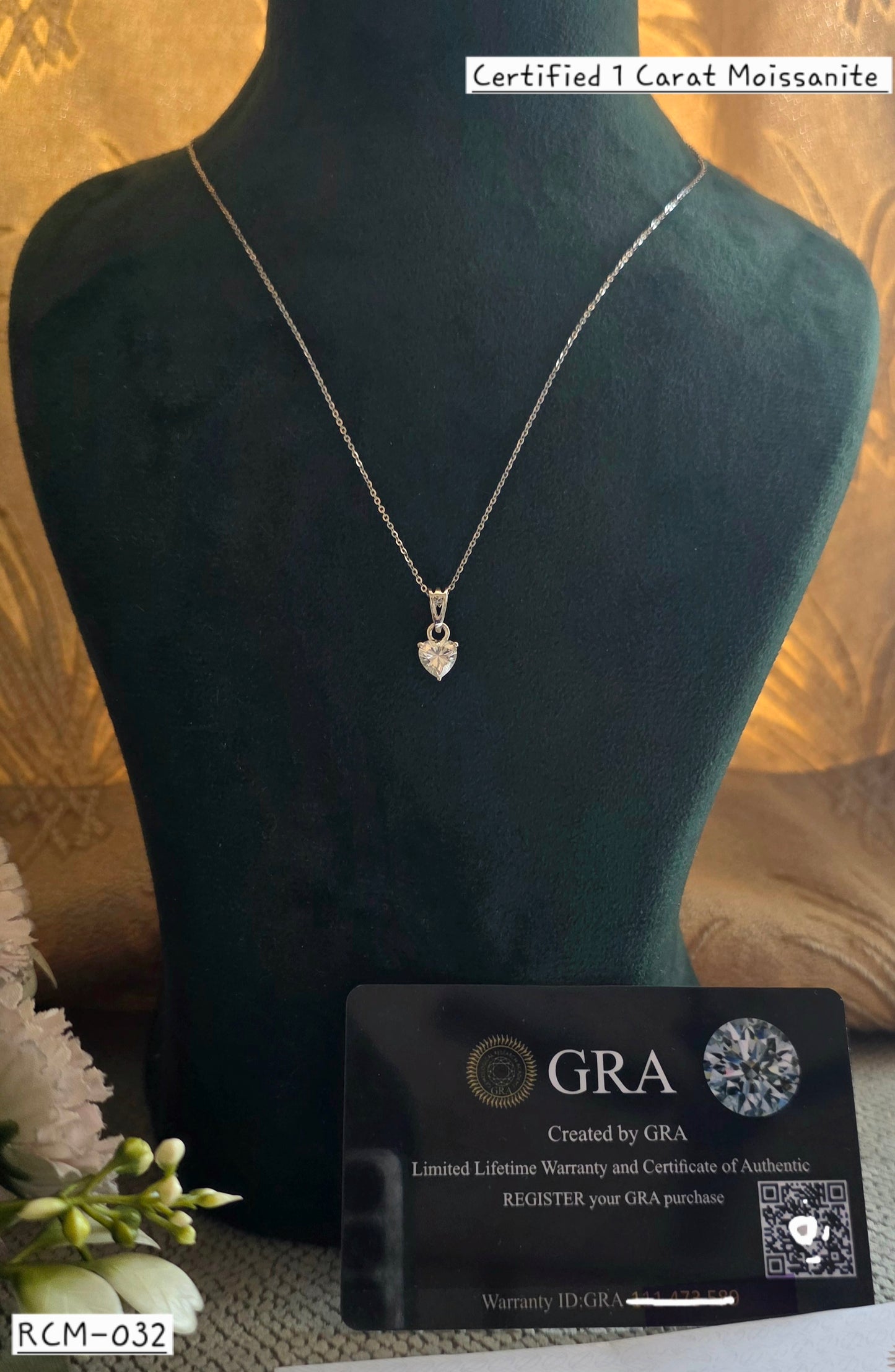 RCM 032 | MOISSANITE PENDENT AND CHAIN SET