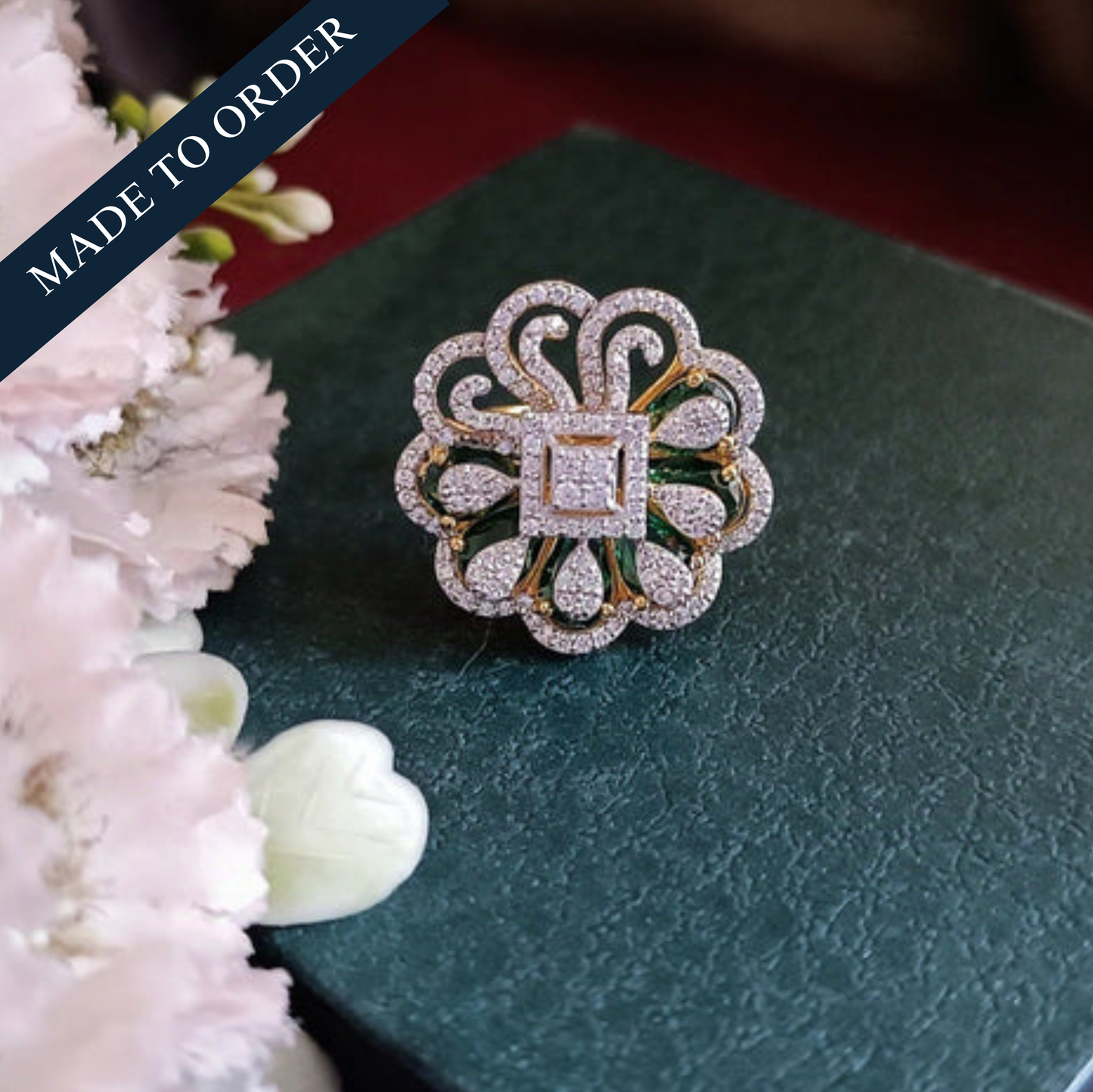 RCM 009 | FLORAL HALO COCKTAIL RING