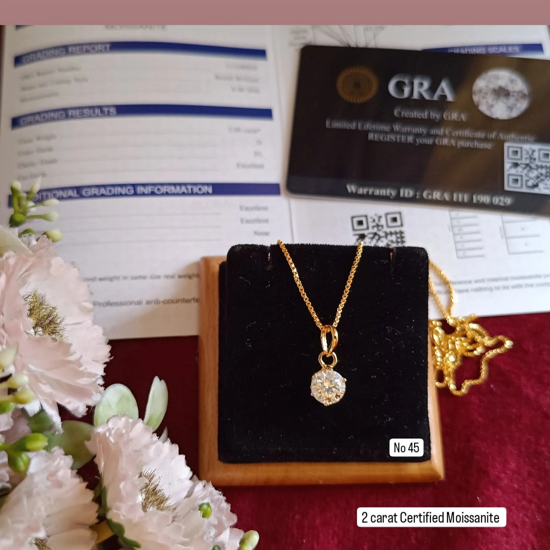 M6 MOISSANITE PENDANT AND CHAIN