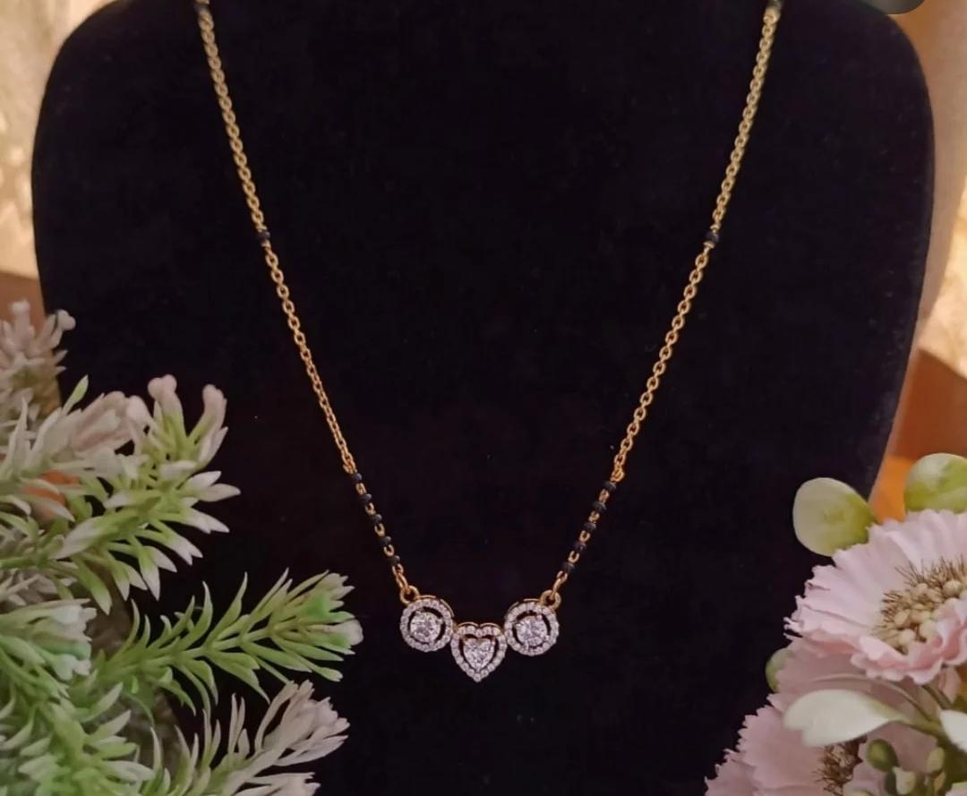 SST 073KC | HEART TRIO DIAMOND MANGALSUTRA