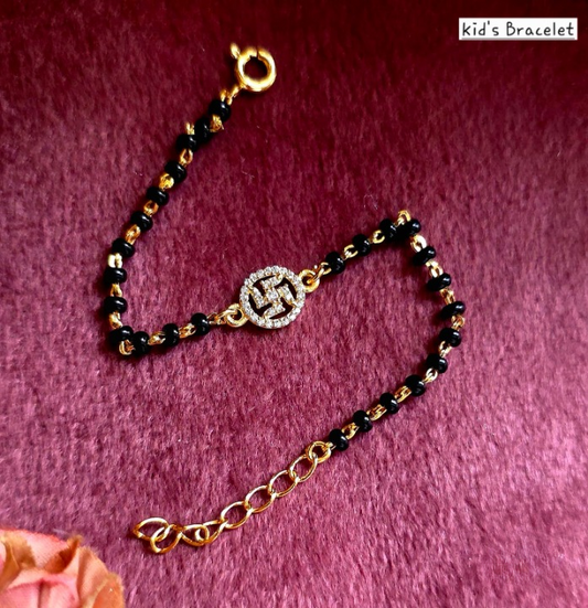 DIAMOND STUDDED SWASTIK KIDS NAZARIYA