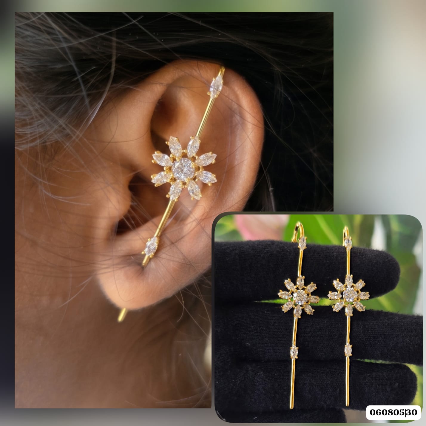 SST 608 | RADIANT FLORAL EAR CUFF
