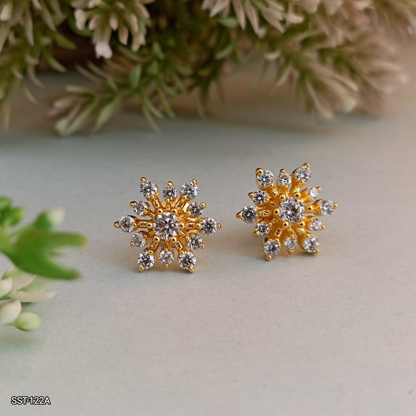 SST 122A | FLOWER ZIRCON STUDS