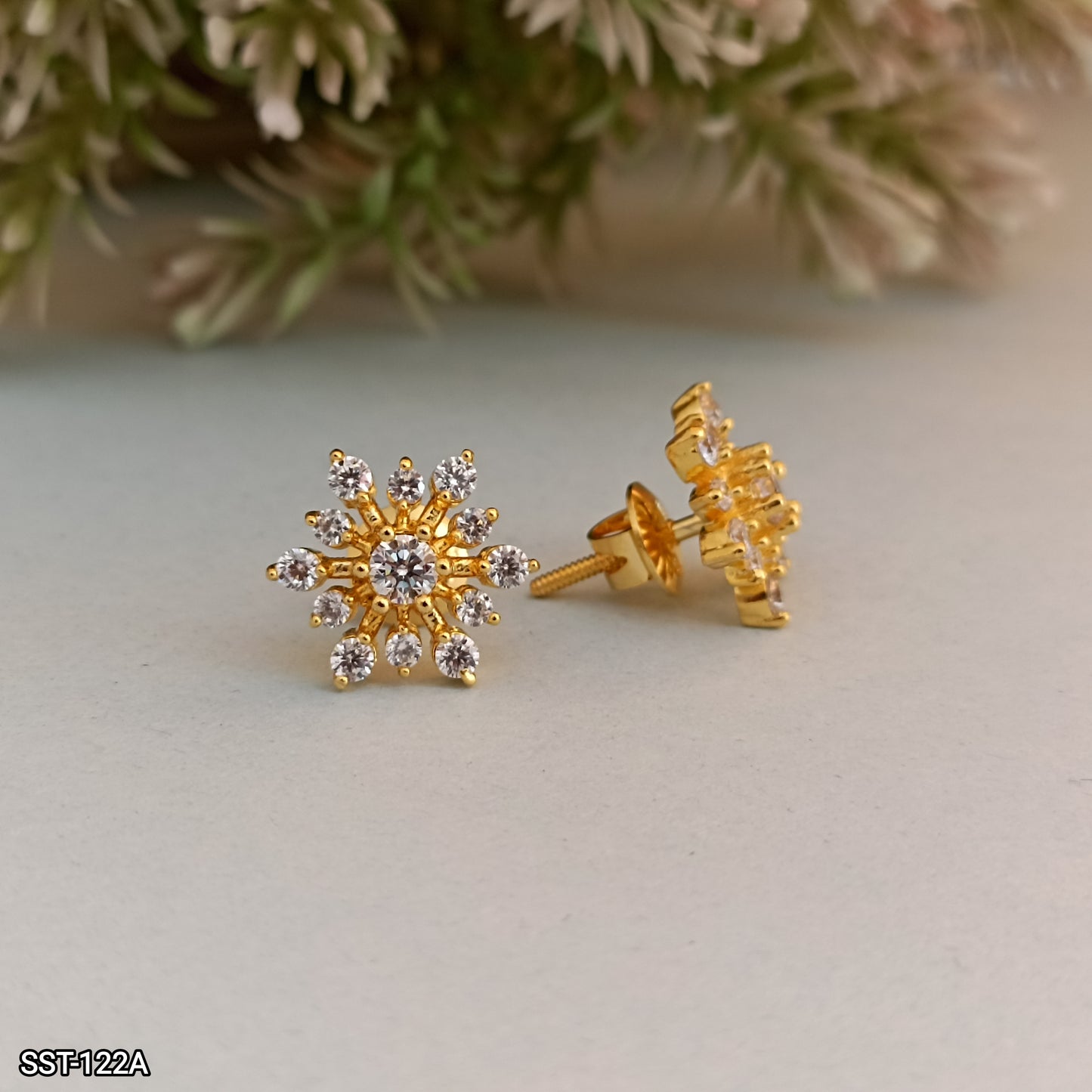 SST 122A | FLOWER ZIRCON STUDS