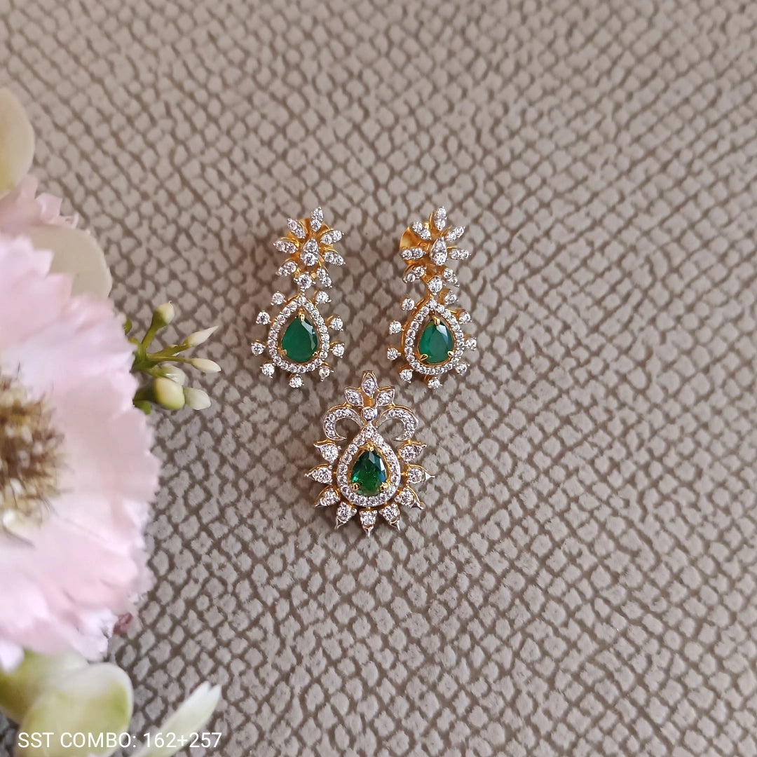 SST 162 + 257 COMBO | PENDANT AND EARRING SET