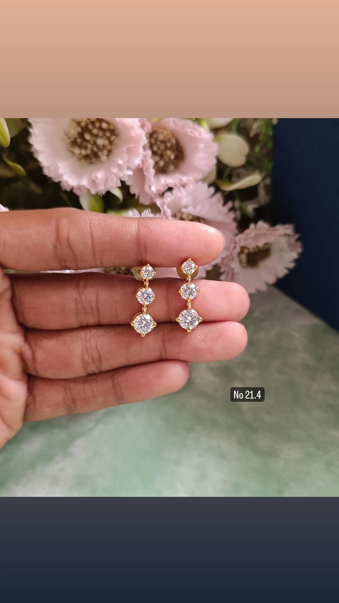 SST 189 | THREE-TIER DIAMOND DROP EARRINGS