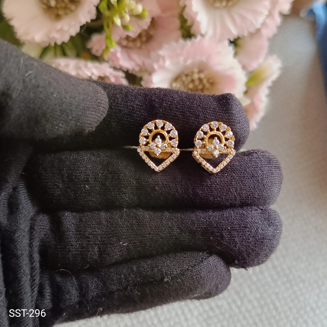 SST 296 | CHIC CRYSTAL-ACCENTED DROP EARRINGS