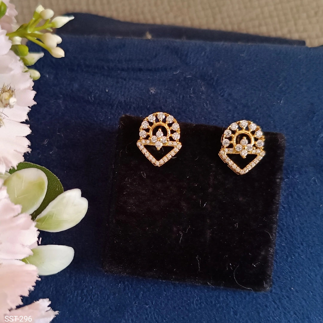 SST 296 | CHIC CRYSTAL-ACCENTED DROP EARRINGS