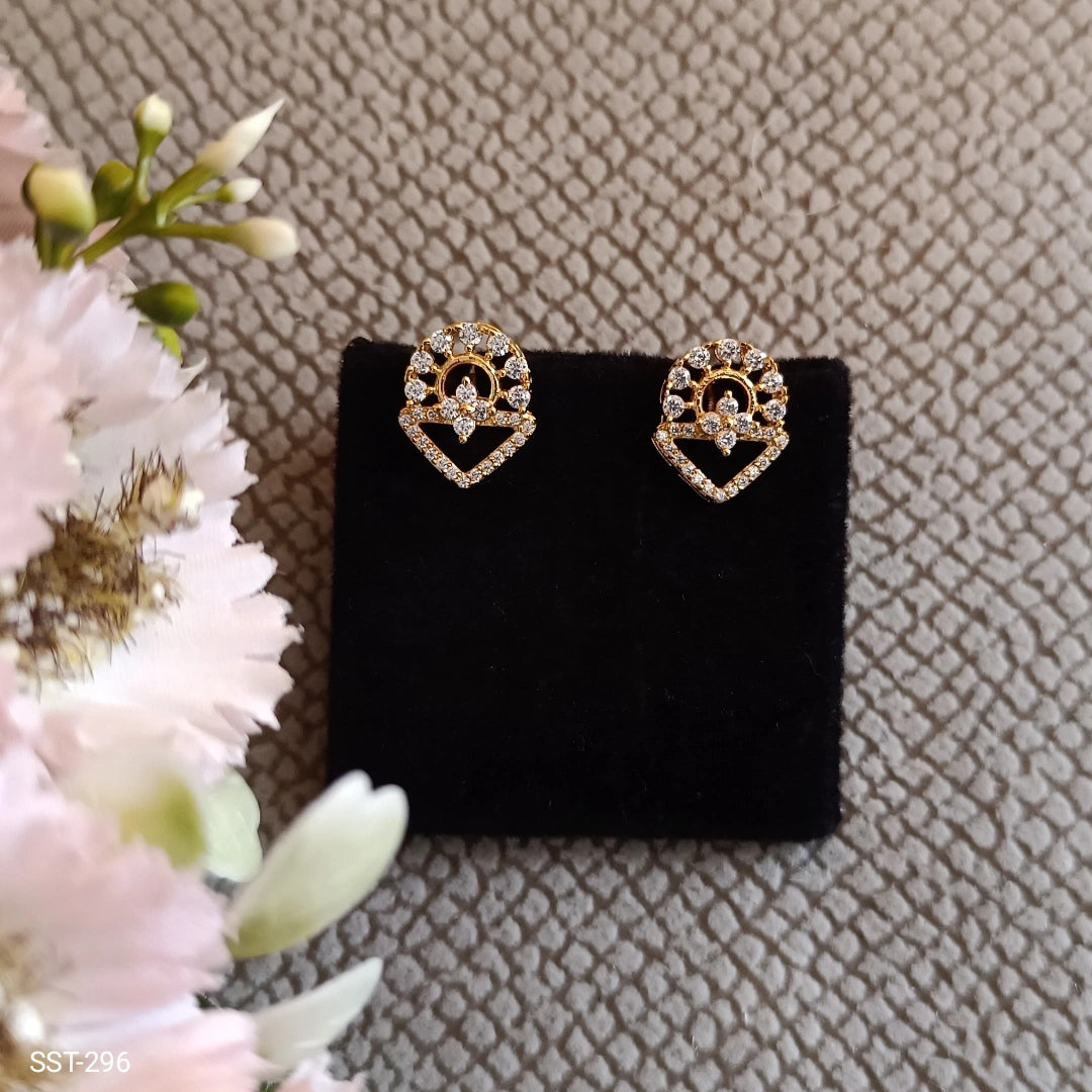 SST 296 | CHIC CRYSTAL-ACCENTED DROP EARRINGS
