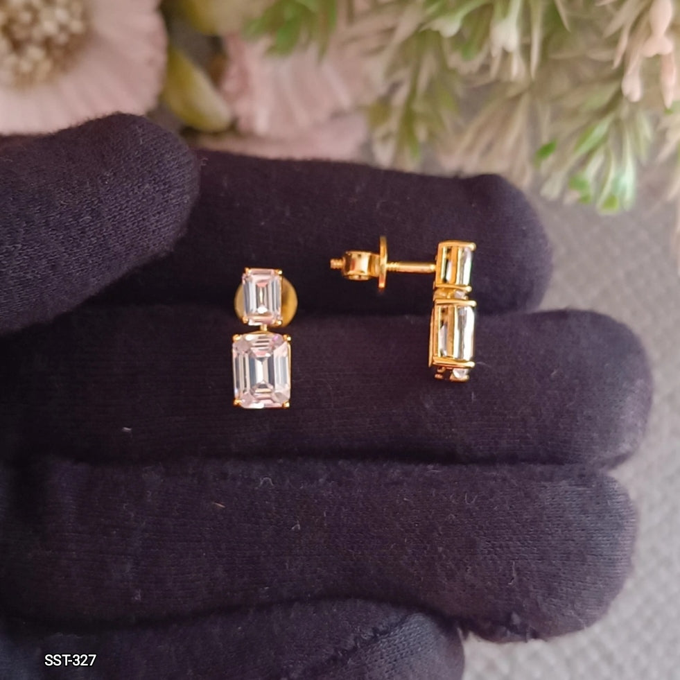 SST 327 | RECTANGULAR CUT EARRINGS