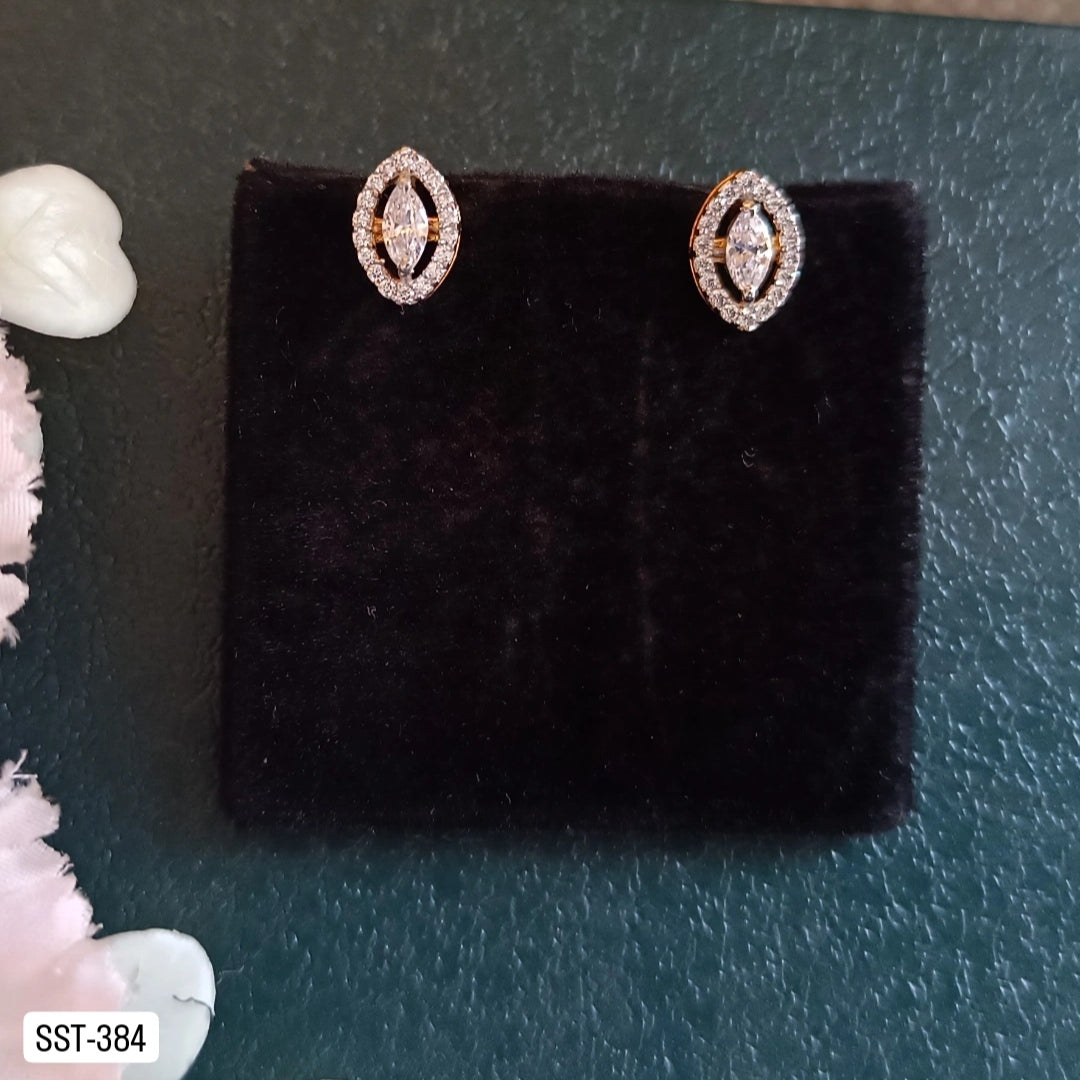 SST 384 | MARQUISE STUD HALO EARRINGS