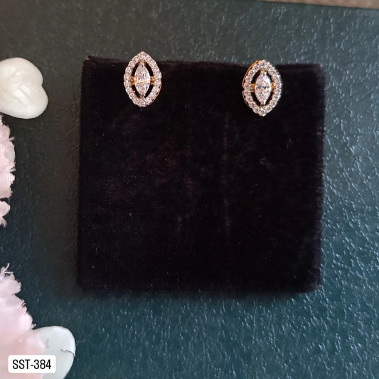 SST 384 | MARQUISE STUD HALO EARRINGS