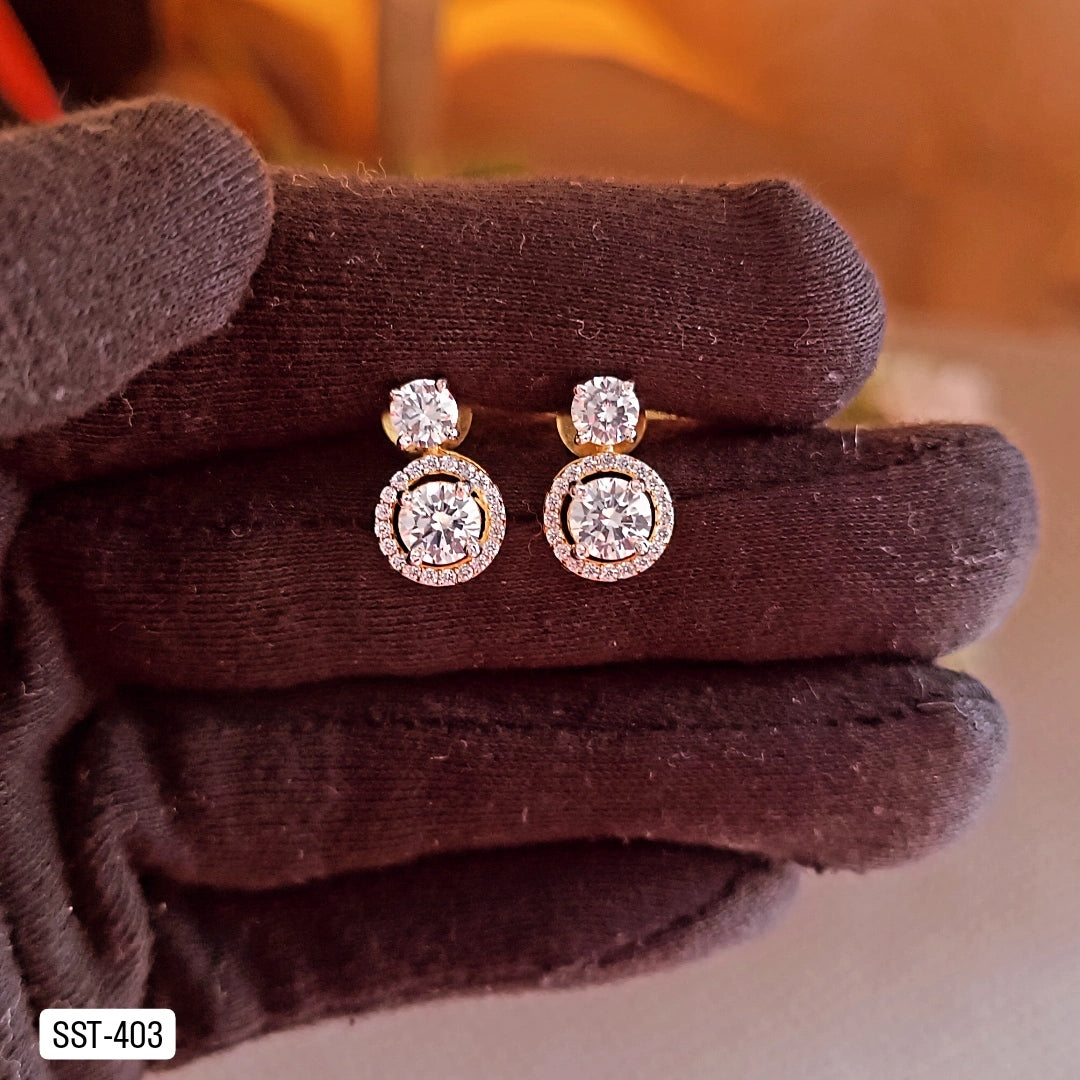 SST 403 | ELEGANT SPARKLING STUD EARRINGS