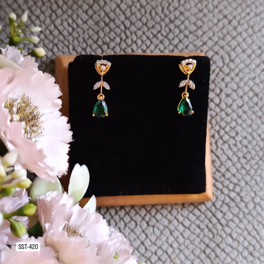SST 420 | ELEGANT FLOWER DROP EARRINGS