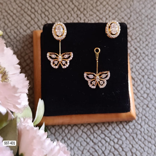 SST 431 | ELEGANT BUTTERFLY DROP EARRINGS