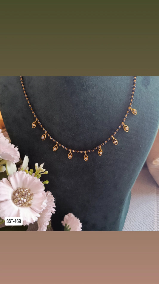 SST 469 | CZ LEAF DETAIL MANGALSUTRA