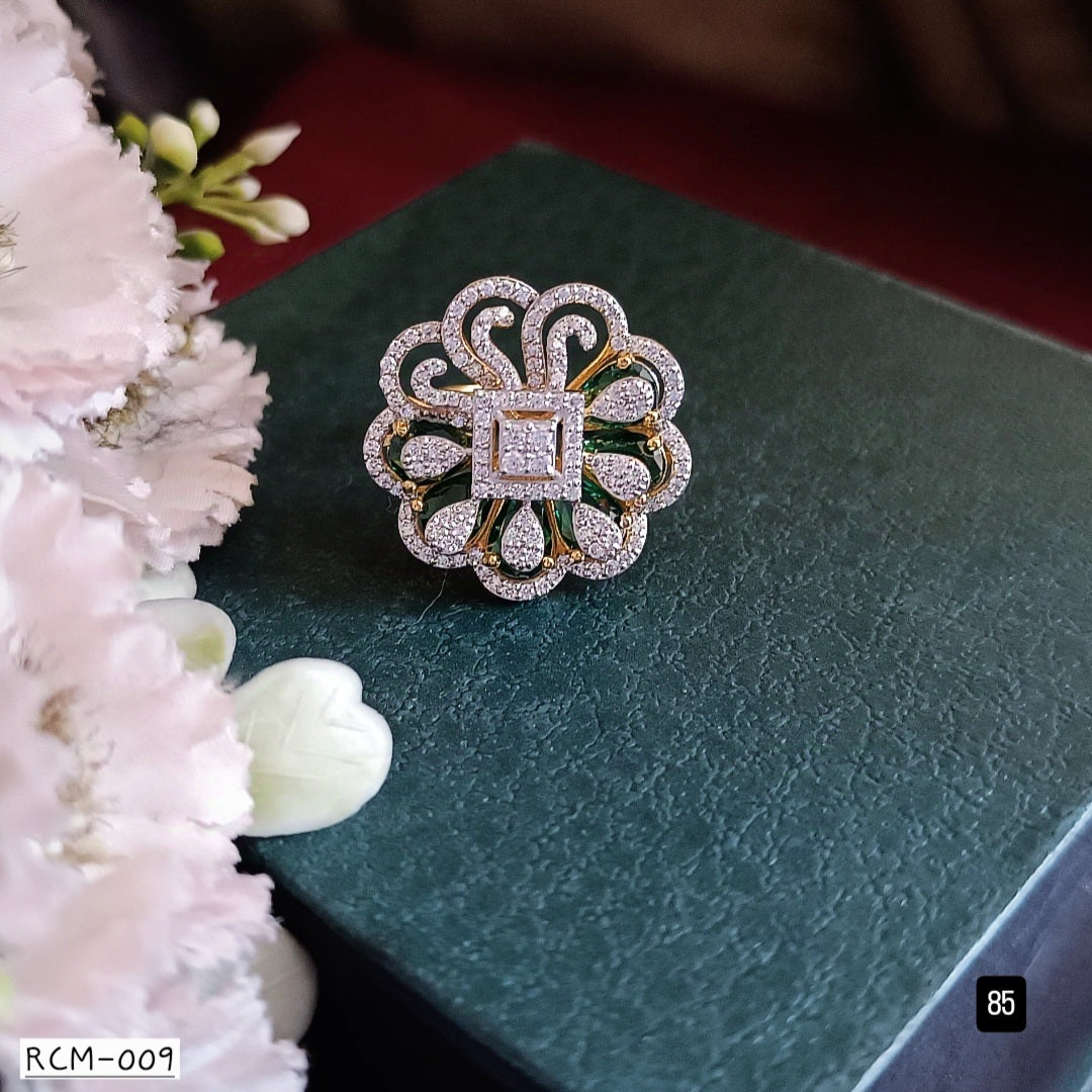 RCM 009 | FLORAL HALO COCKTAIL RING
