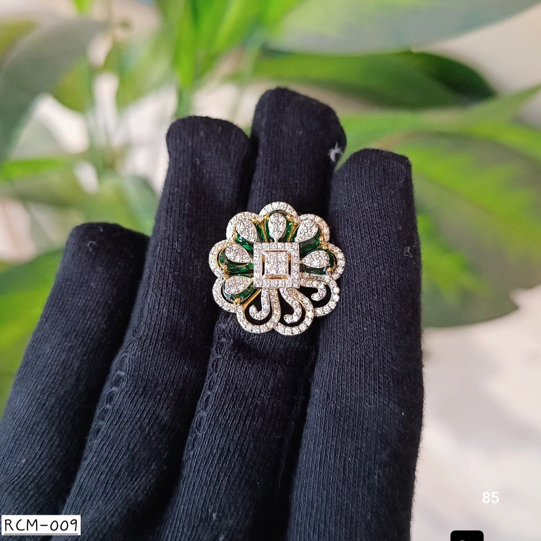 RCM 009 | FLORAL HALO COCKTAIL RING