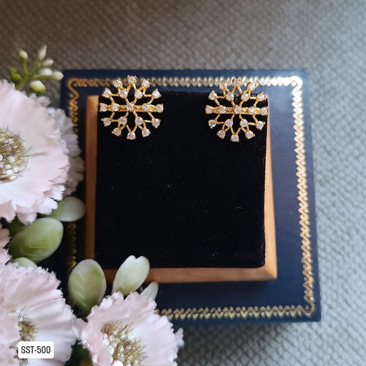 SST 500 | STARBURST STUD EARRINGS WITH RADIANT STONES