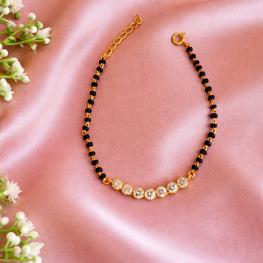 SST 188 | SOLITAIRE BLACK BEADS BRACELET