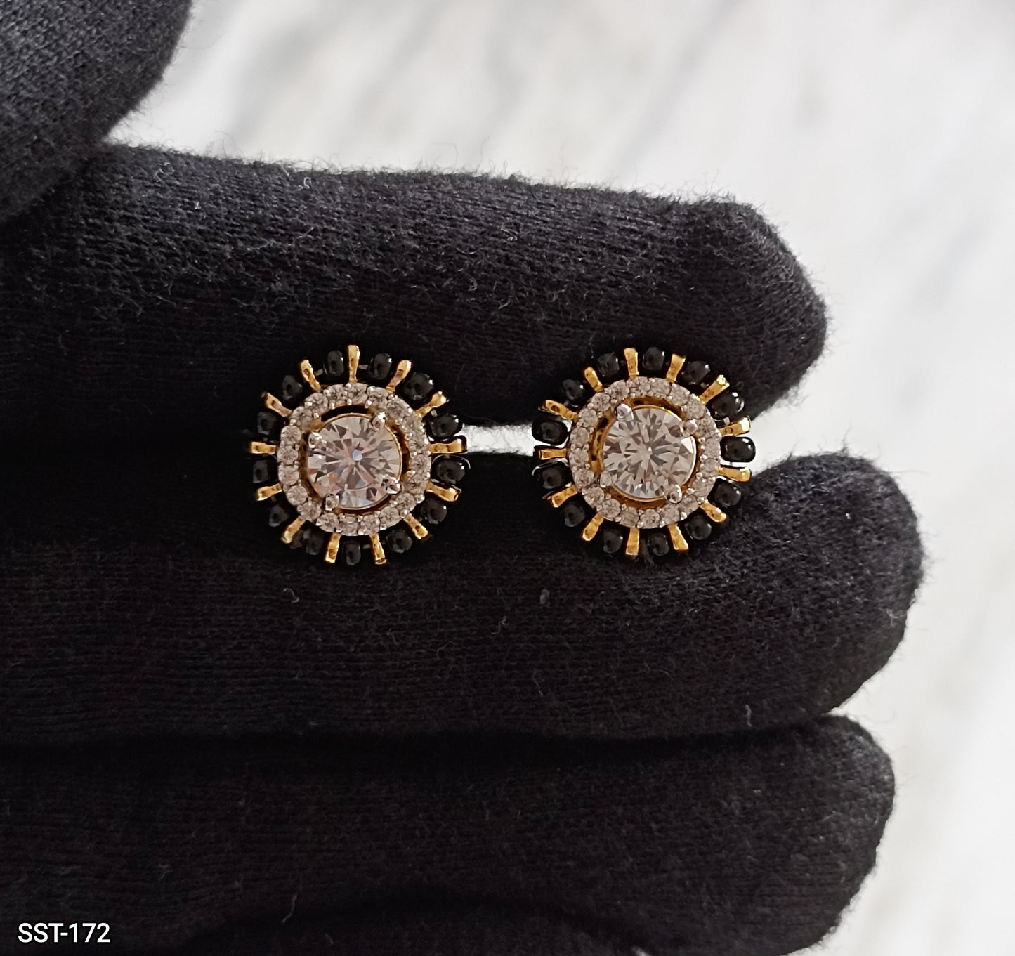 SST 172 | MANGALSUTRA BLACK BEADS EARRINGS