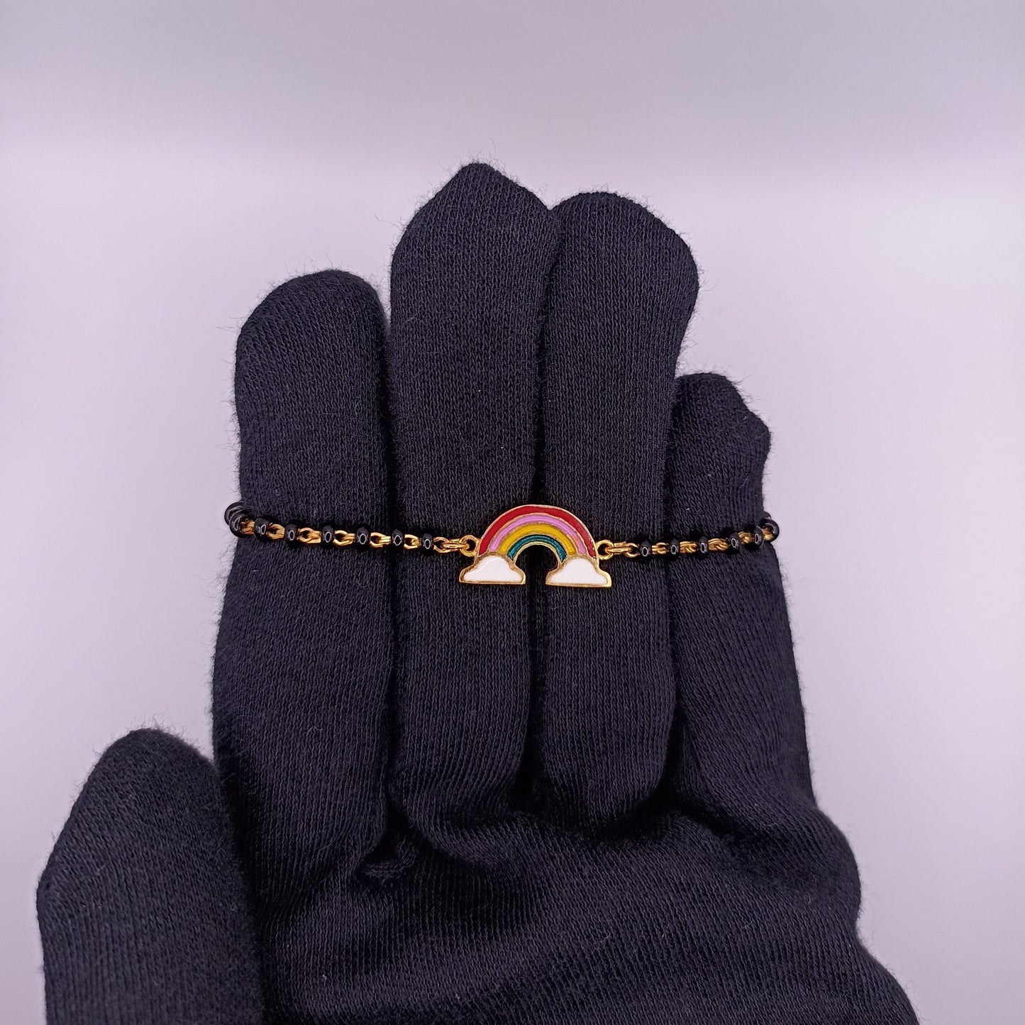 RAINBOW SILVER BABY NAZARIYA BRACELET