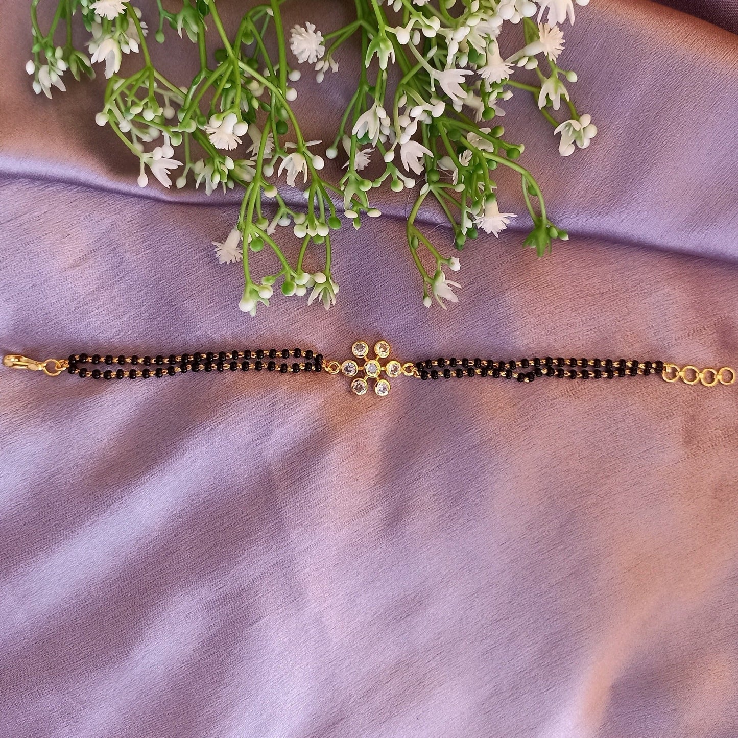 SST 163 | DIAMOND FLORAL MANGALSUTRA BRACELET