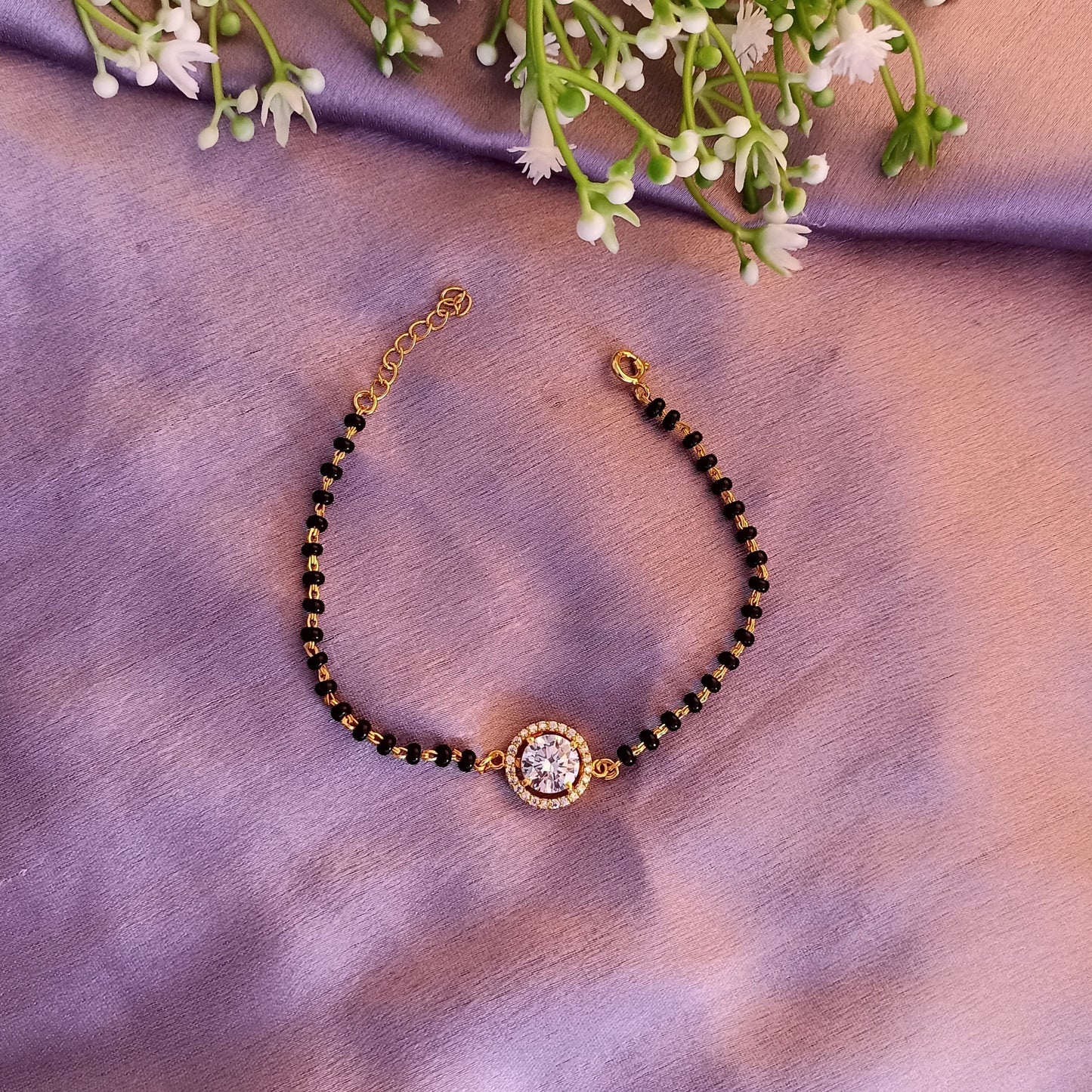 SST 091 | ROUND HALO MANGALSUTRA BRACELET
