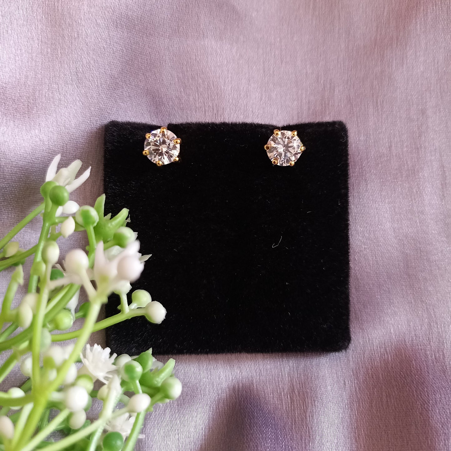 1.00 CARAT EACH |6.50MM SOLITAIRE STUD | EARRINGS