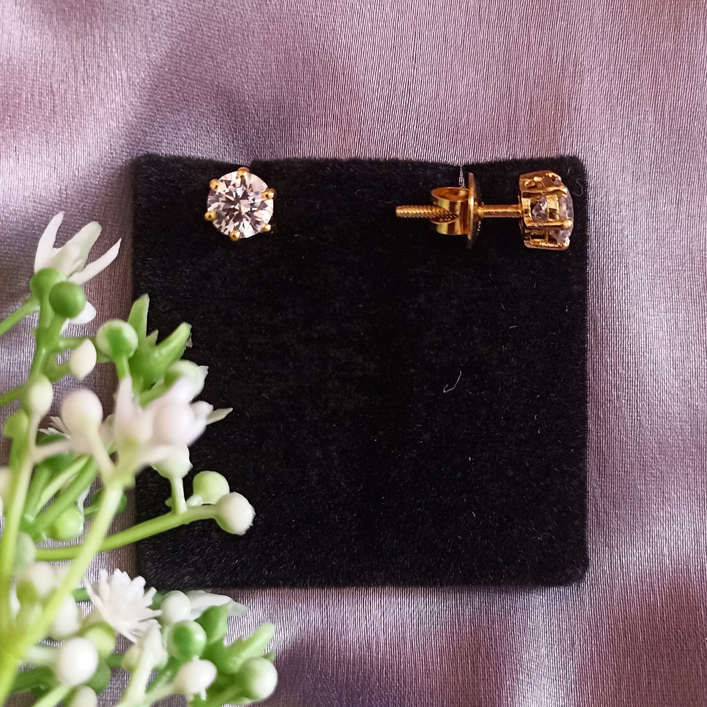 1.00 CARAT EACH |6.50MM SOLITAIRE STUD | EARRINGS