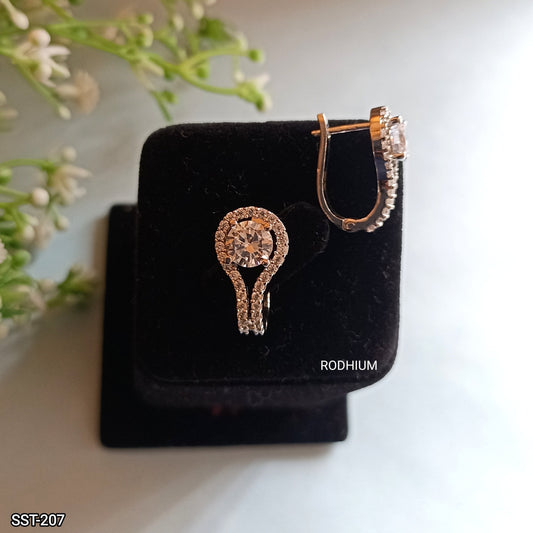 SST 207 | PORTUGUESE DIAMOND AND HALO BALI EARRINGS