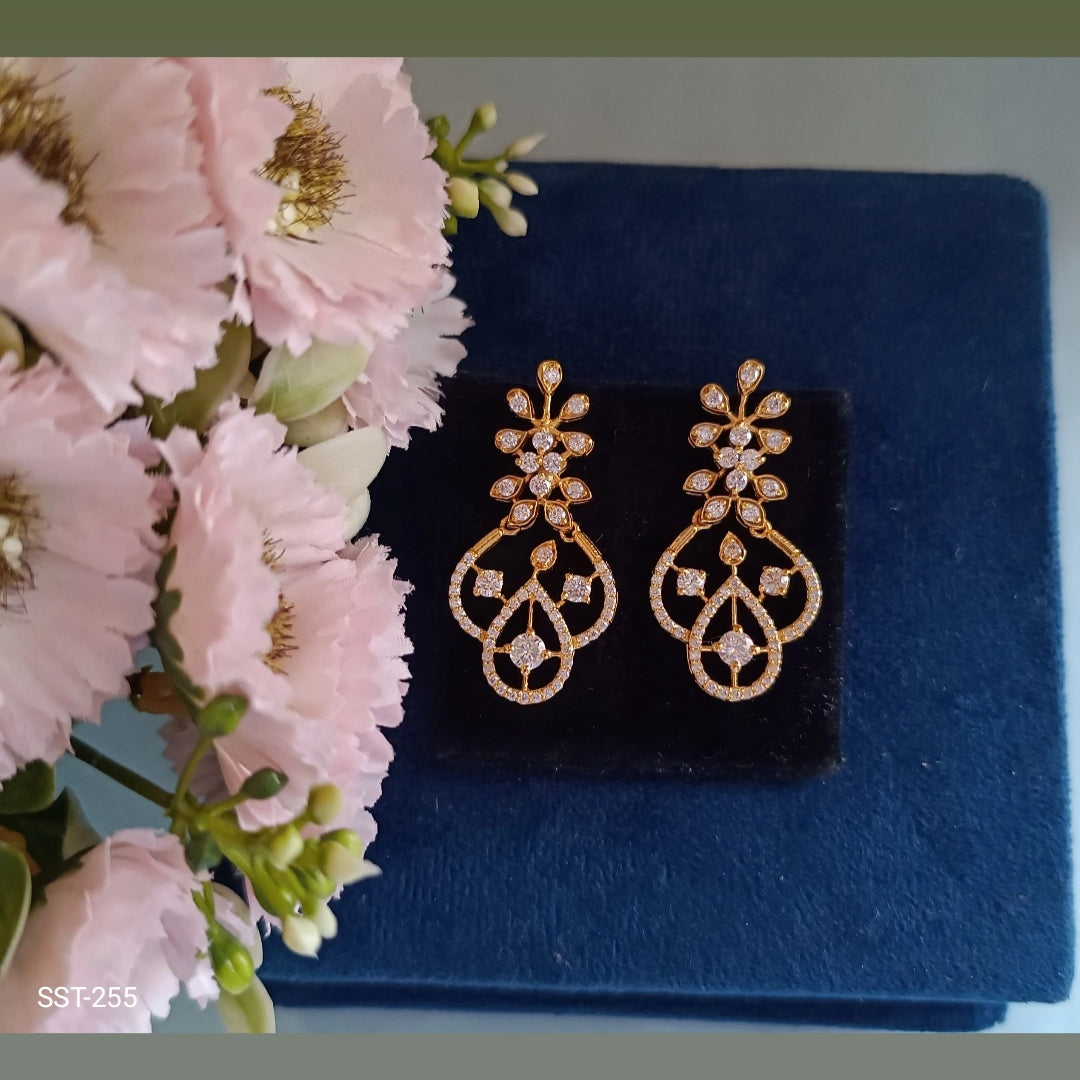 SST 255 | FLORAL DIAMOND EARRINGS