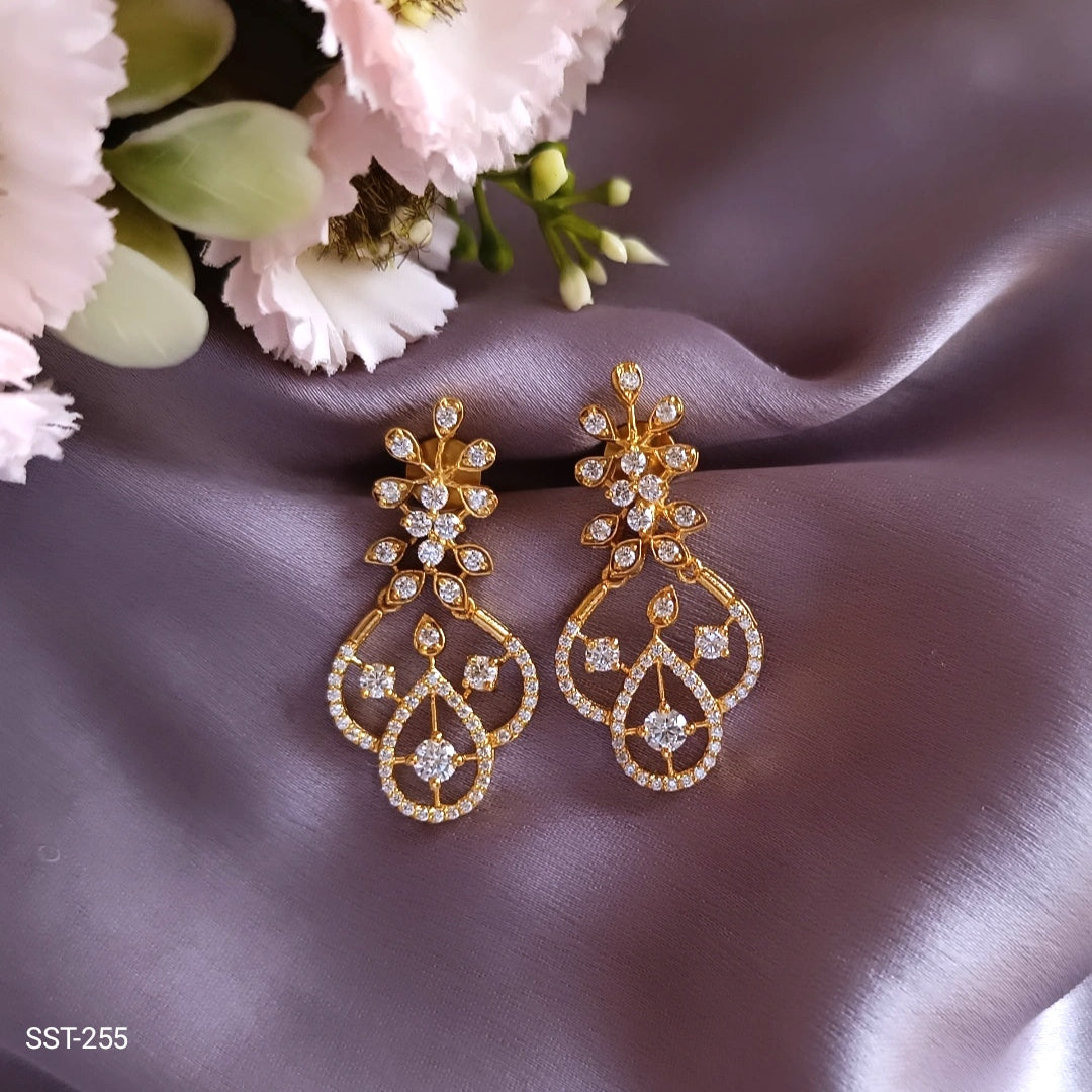 SST 255 | FLORAL DIAMOND EARRINGS
