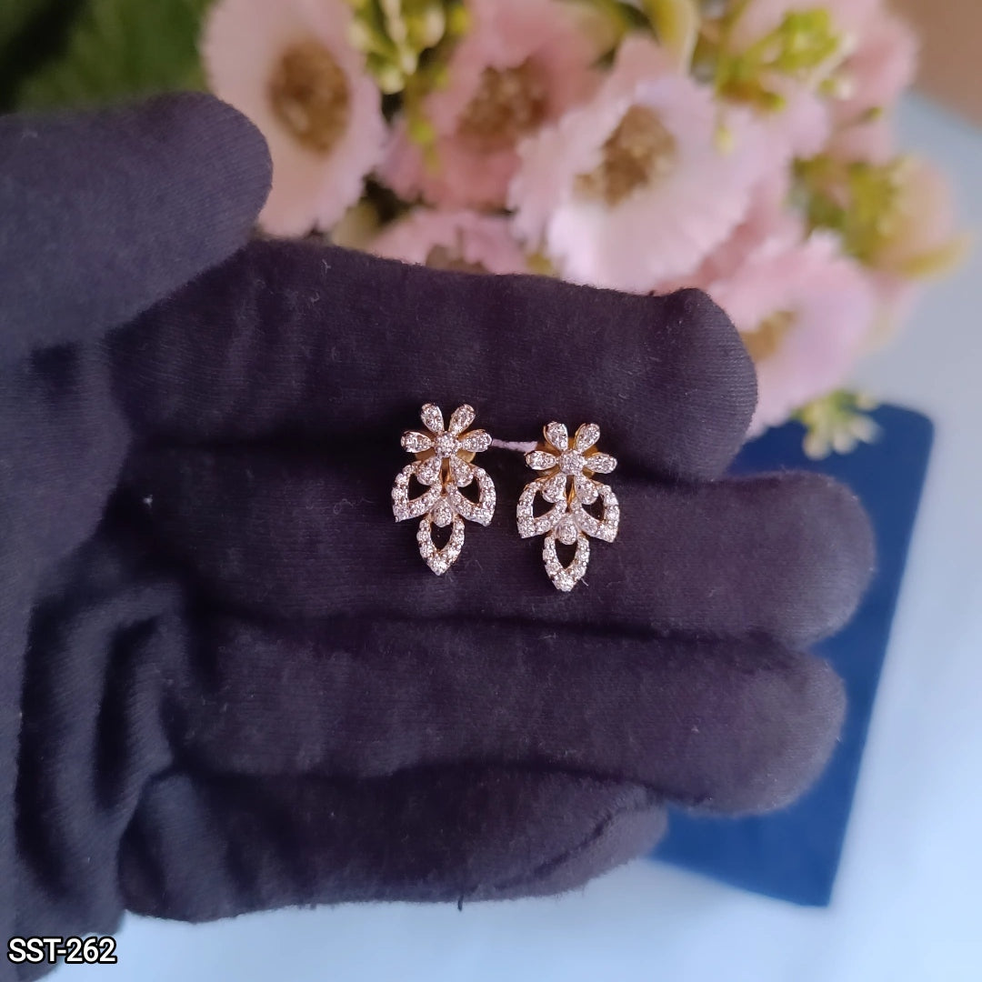 SST 262 | FLORAL DIAMOND EARRINGS
