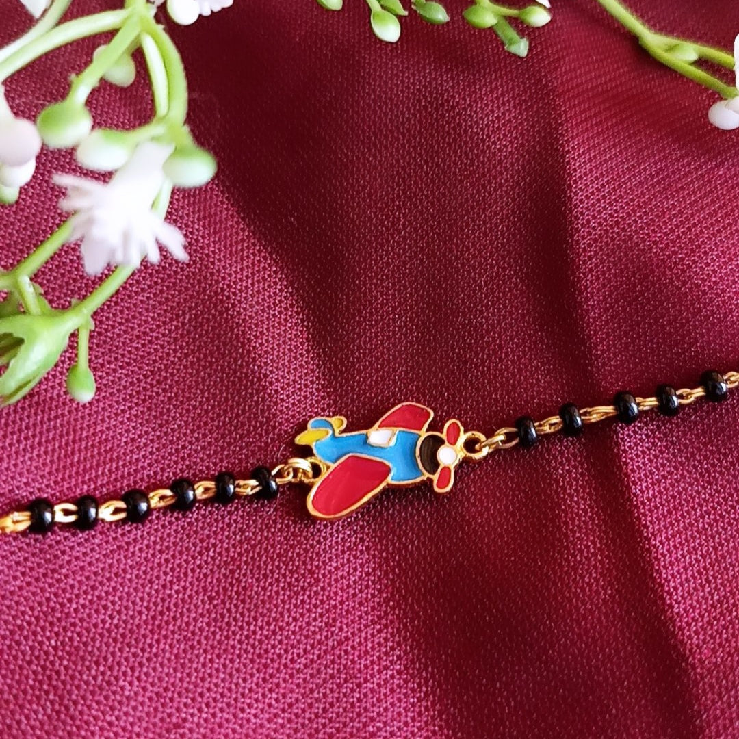 INDIAN ARMY FIGHTER AIRCRAFT SILVER BABY NAZARIYA BRACELET