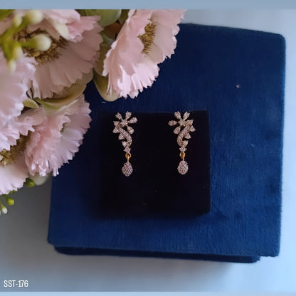 SST 176 | FLORAL DIAMOND DROP EARRINGS