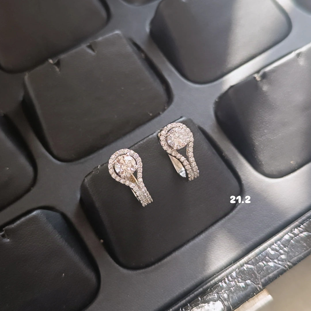 SST 207 | PORTUGUESE DIAMOND AND HALO BALI EARRINGS