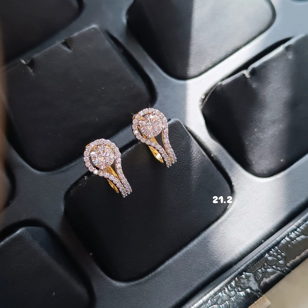 SST 207 | PORTUGUESE DIAMOND AND HALO BALI EARRINGS